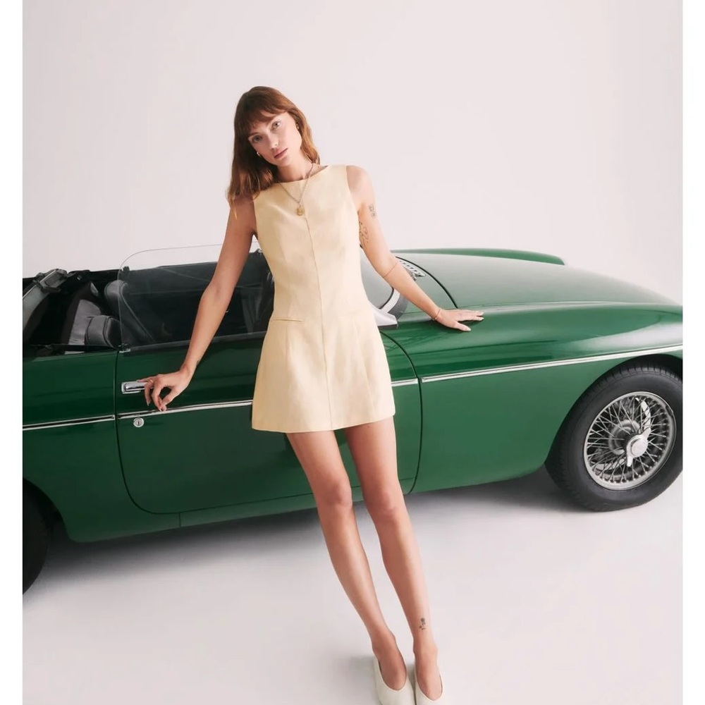 Reformation Citron Line Dress - Parmesan 10